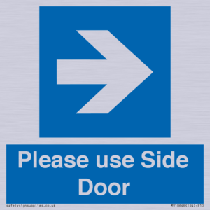 Please use Side Door (arrow Right) 